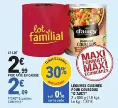 E.Leclerc D'aucy - légumes cuisinés pour couscous offre