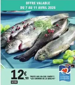 E.Leclerc Avril - truite arc en ciel vidée offre