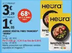E.Leclerc Heura - jambon végétal fines tranches offre