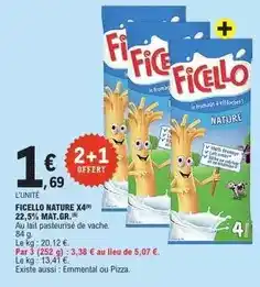 E.Leclerc Ficello nature x4 offre