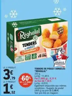 E.Leclerc Réghalal - tenders de poulet surgeles offre
