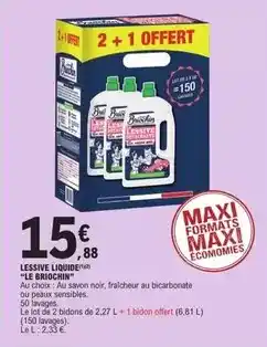 E.Leclerc Le briochin - lessive liquide offre