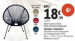 E.Leclerc Dim - fauteuil acapulco offre