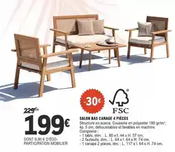 E.Leclerc Dim - salon bas canada 4 pièces offre