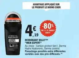 E.Leclerc Deodorant bille men expert offre