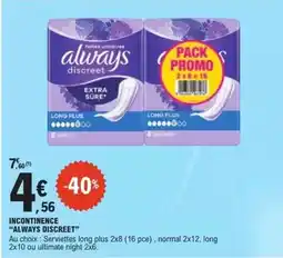 E.Leclerc Always - incontinence offre