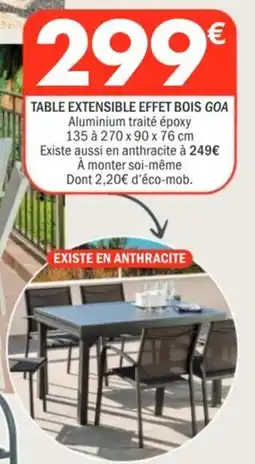 La Foir'Fouille Table extensible effet bois goa offre