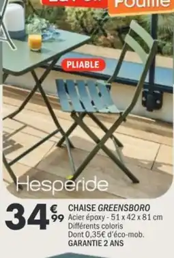 La Foir'Fouille Chaise greensboro offre