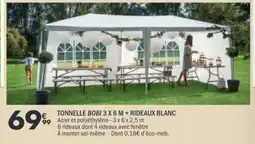 La Foir'Fouille Tonnelle bobi + rideaux blanc offre