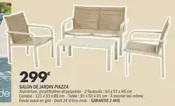 La Foir'Fouille Salon de jardin piazza offre