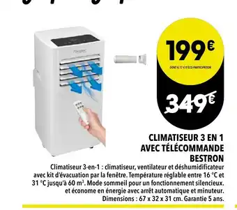 Supeco Climatiseur 3 en 1 Avec Télécommande offre