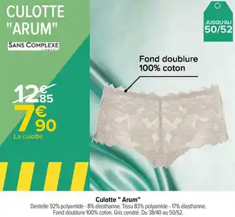 Carrefour Sans complexe culotte " arum" offre