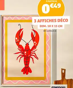 Gifi 3 AFFICHES DÉCO offre