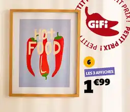 Gifi 3 AFFICHES DÉCO offre
