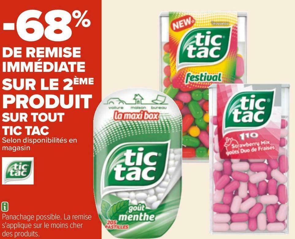 Promo Tic tac bon plan sur