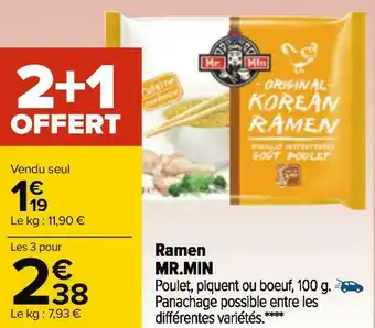 Carrefour Mr.min ramen offre