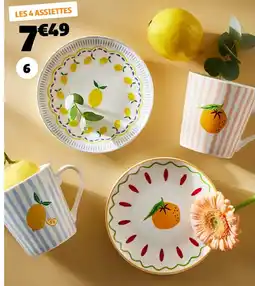 Gifi 4 ASSIETTES PLATES offre