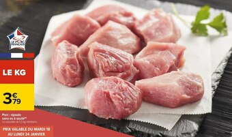 Carrefour Porc : épaule sans os à sauté offre