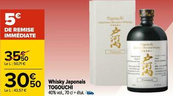 Carrefour Togouchi whisky japonais offre