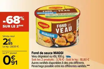 Carrefour Maggi fond de sauce offre