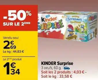 Carrefour Kinder kinder surprise offre