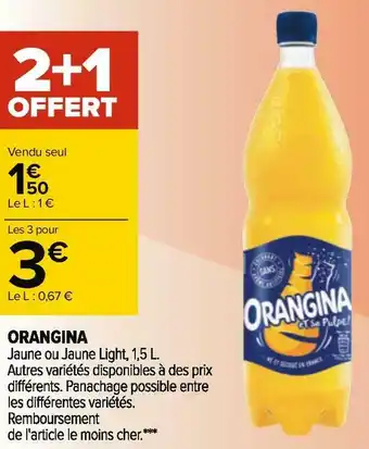 Carrefour Orangina orangina offre