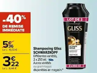 Schwarzkopf shampooing gliss