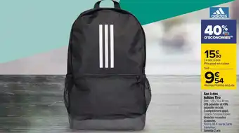 Carrefour Adidas sac à dos tiro offre