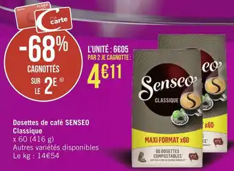 Senseo dosettes de café classique