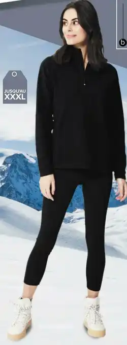Carrefour Tex sweat polaire femme offre