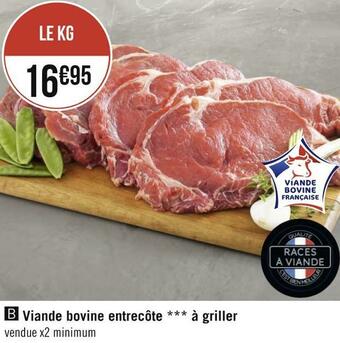 Géant Casino Viande bovine entrecôte à griller offre