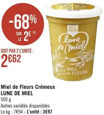 Lune de miel miel de fleurs crémeux