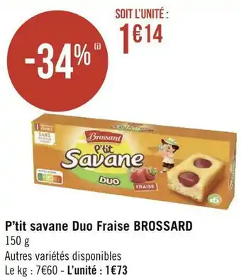 Géant Casino Brossard p’tit savane duo fraise offre