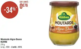Géant Casino Kuhne moutarde aigre-douce offre