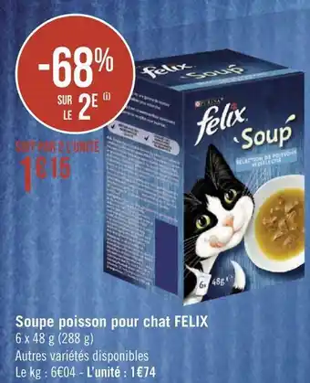 Géant Casino Felix soupe poisson pour chat offre