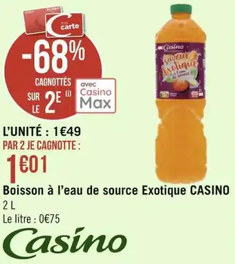 Géant Casino Casino boisson à l’eau de source exotique offre