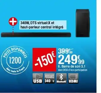 BUT Barre de son 3.1 offre