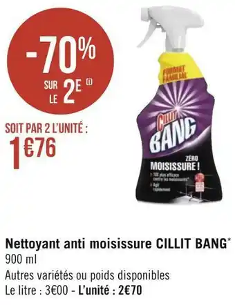 Géant Casino Cillit bang nettoyant anti moisissure* offre