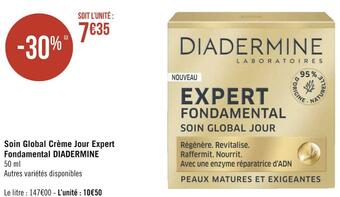 Géant Casino Diadermine soin global crème jour expert fondamental offre