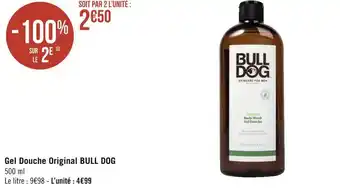Géant Casino Bull dog gel douche original offre
