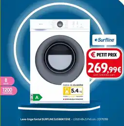Darty Lave-linge fontal SURFLINE SJG80A112VE offre