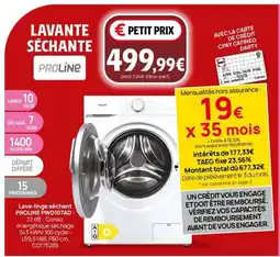Darty Lave-linge séchant PROLINE PWD107AD offre