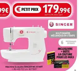 Darty Machine à coudre SINGER MC START offre