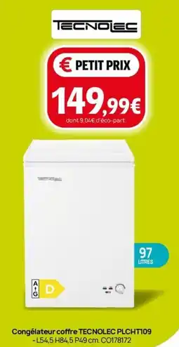 Darty Congélateur coffre TECNOLEC PLCHT109 offre