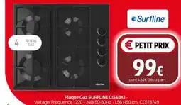 Darty Plaque Gaz SURFLINE CG4BK1- offre