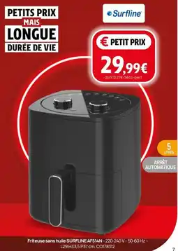 Darty Friteuse sans huile SURFLINE AF514N offre