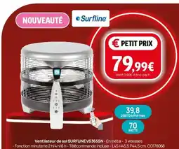 Darty Ventilateur de sol SURFLINE VS365SN offre
