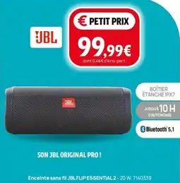 Darty Enceinte sans fil JBL FLIP ESSENTIAL 2 offre