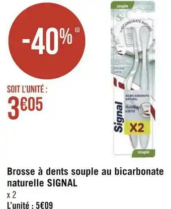 Signal brosse à dents souple au bicarbonate naturelle