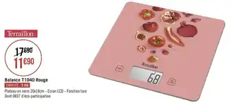 Terraillon balance t1040 rouge